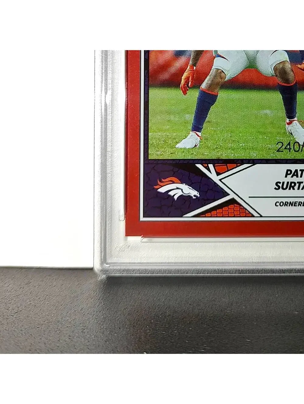 Patrick Surtain II Rookie 2024 Panini Sticker 240/299 #21 Red Foil PSA 8 NM-MT